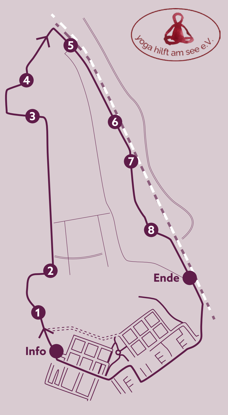 yoga trail route - yoga hilft am see
